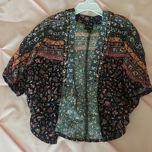 Girl's art class 1/2 sleeve cardigan